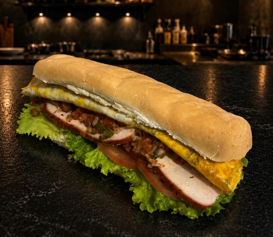 Sandwich Pollo feteado