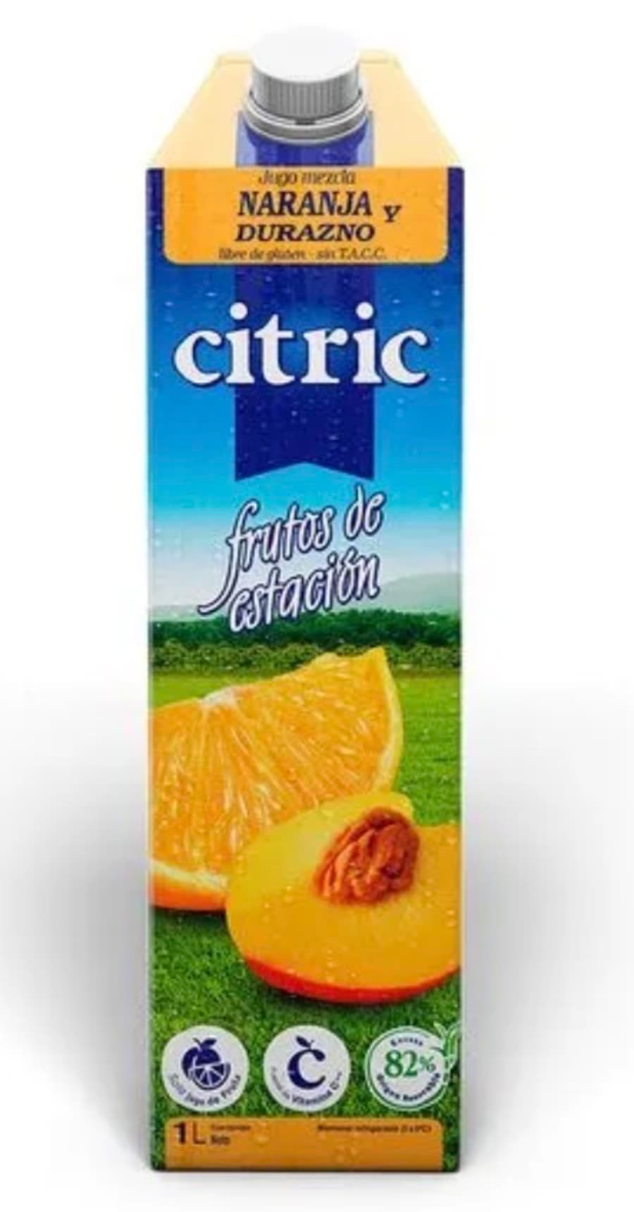 Citric naranja durazno 1 L